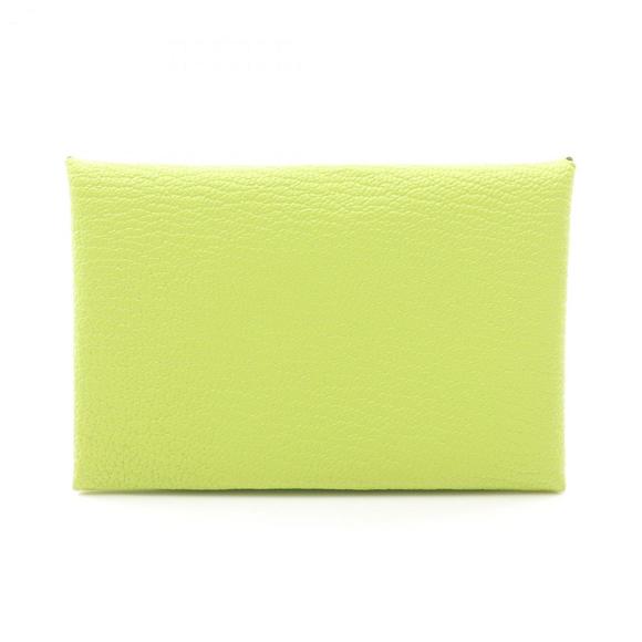 HERMES Green Leather Wallet - Picture 1 of 6